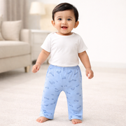 Baby Elephant Print & Solid Cotton Diaper Leggings(Pack of 3)