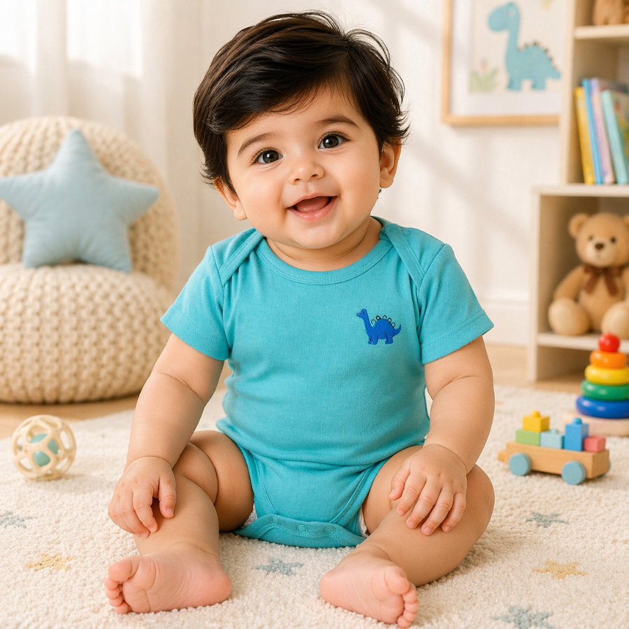 INFANT PACK OF 3 COTTON ONESIES