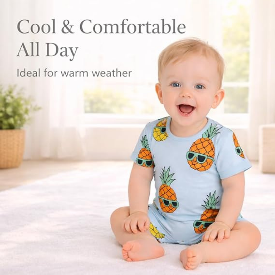 INFANT PACK OF 2 COTTON ROMPERS