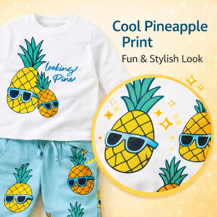 KIDS PINEAAPLE THEME T-SHIRT & JOGGER