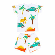 Boys 100% Cotton Interlock  Printed Co-ord Set
