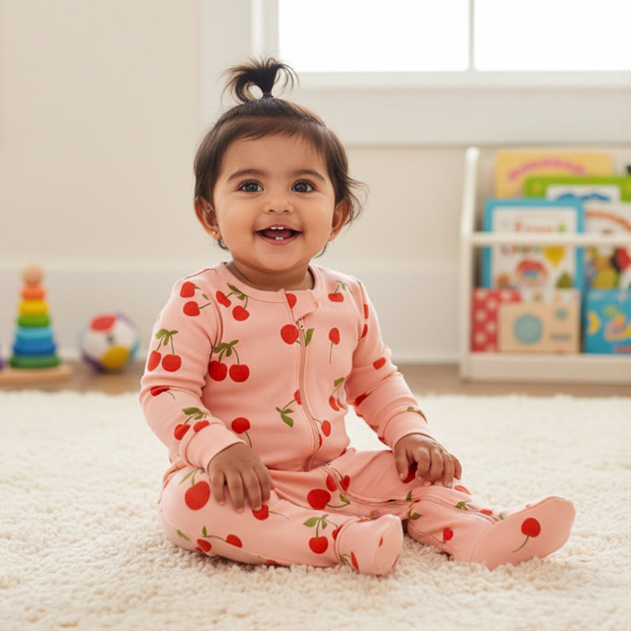 INFANT GIRLS COTTON SLEEPSUIT