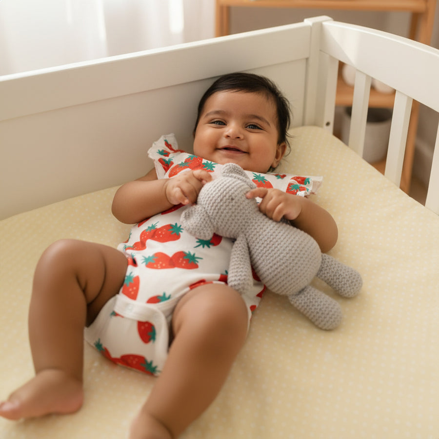 GIRLS COTTON ONESIES 3 PCS