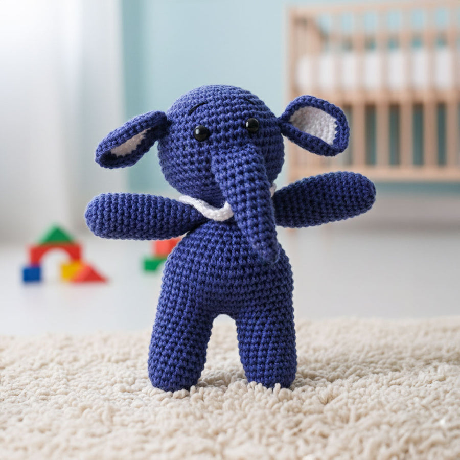 Deep Blue Elephant Buddy