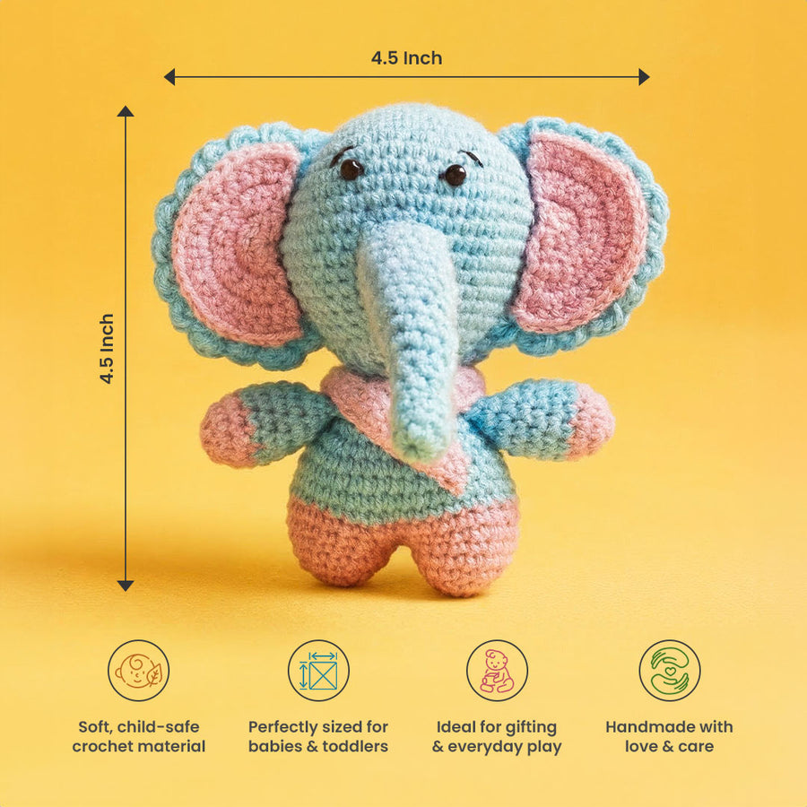Cute Elephant Crochet Toy