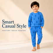 Blue Pineapple Print Kids T-Shirt and Joggers Co-ord Set