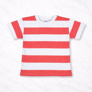 Girls Cotton T-Shirt Combo (Pack of 2) – Strawberry Print & Red Striped