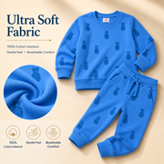 Blue Pineapple Print Kids T-Shirt and Joggers Co-ord Set