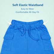 Boys Cotton Shorts with Cargo Pockets - (Pack of 3)