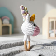 Rainbow hair Unicorn Rattle