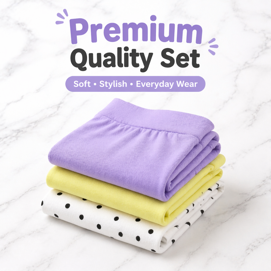 Baby Cotton Leggings Combo(Pack of 3) – Lavender,Lime and Printed Polka dot