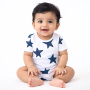 Baby Boys Cotton Star & Excavator Printed Rompers Set (Pack of 2)