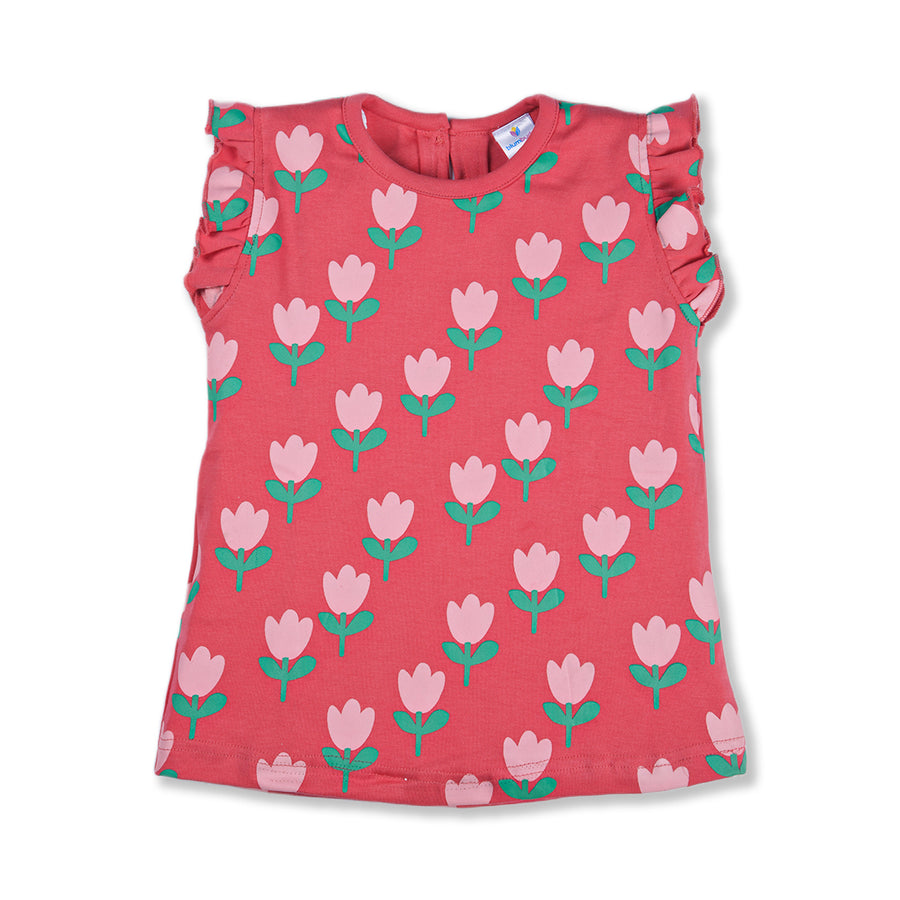 GIRLS TOPS FRILL SLEEVES PACK OF 3