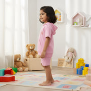 GIRLS T-SHIRT HOODIES SHORT SET