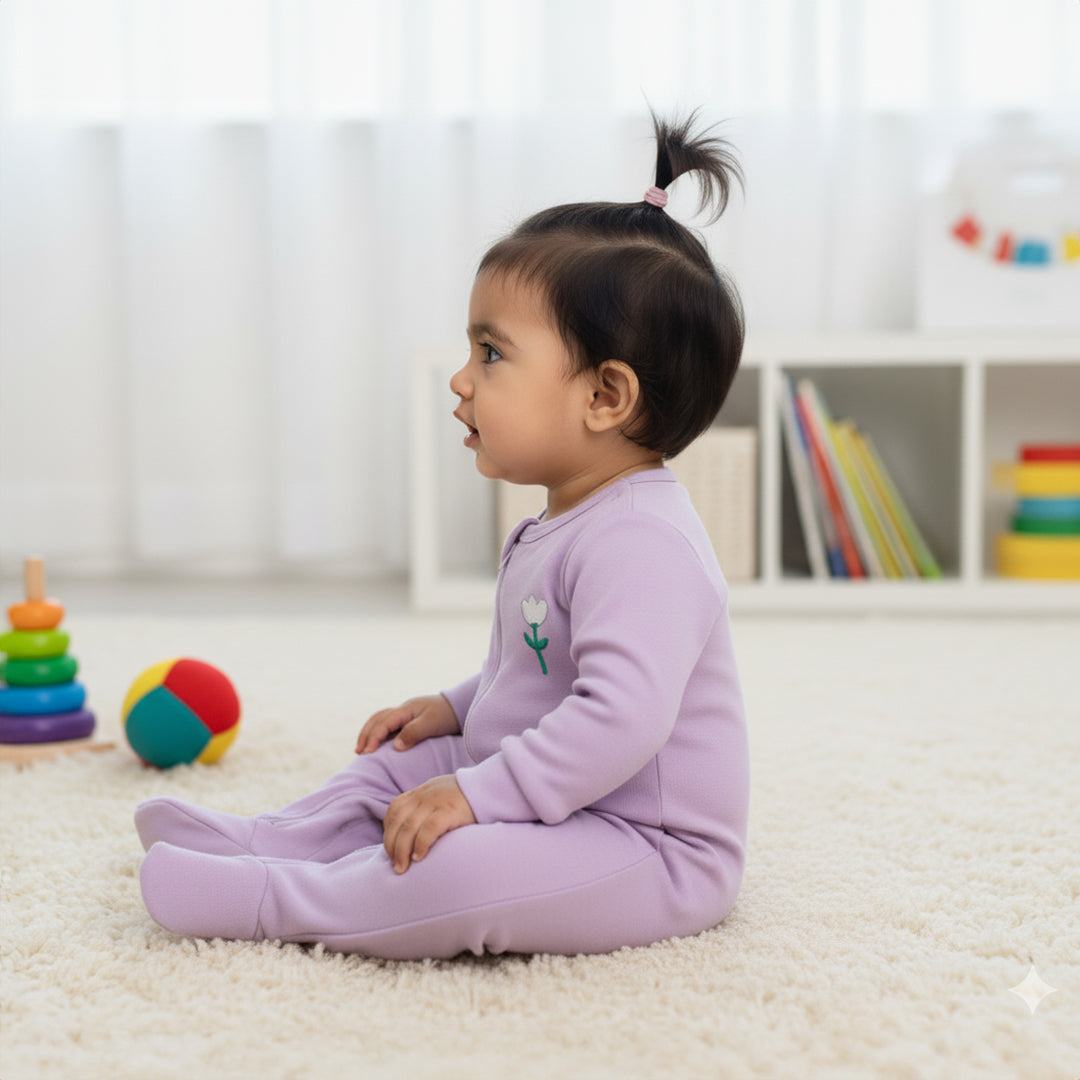 INFANT GIRLS COTTON SLEEPSUIT