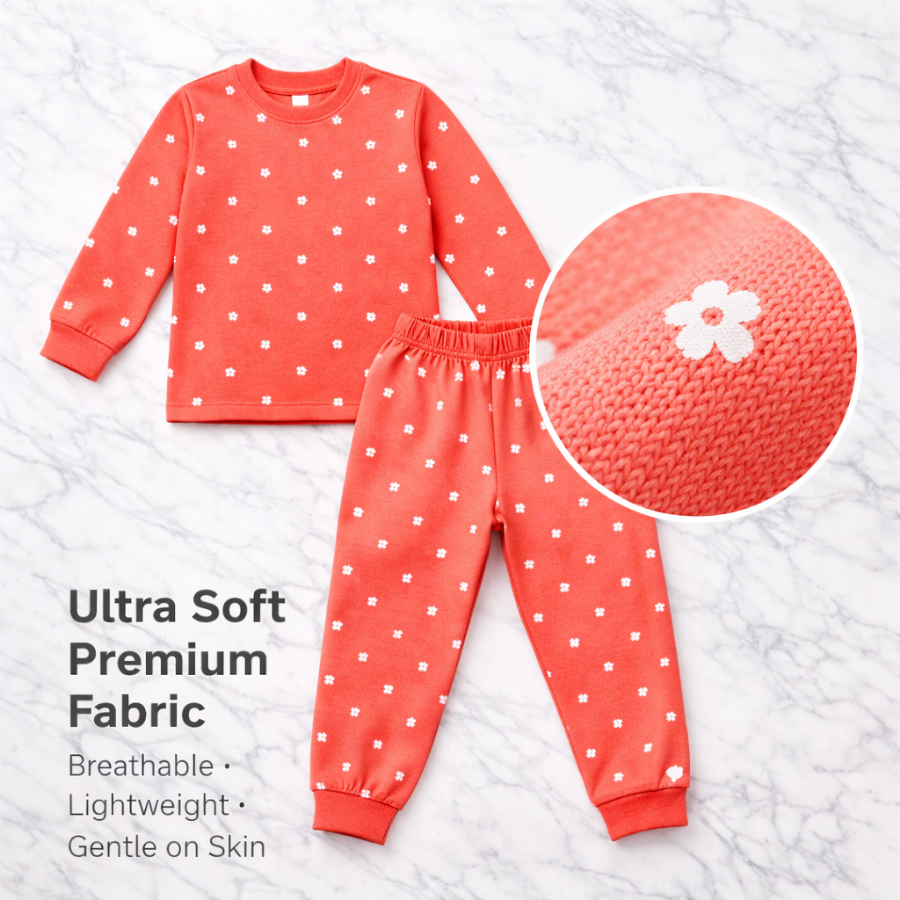 Girls T-Shirt And Pajama Set Pack of 2