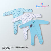 SLEEPSUITS WITH ZIPPER NEW BORN