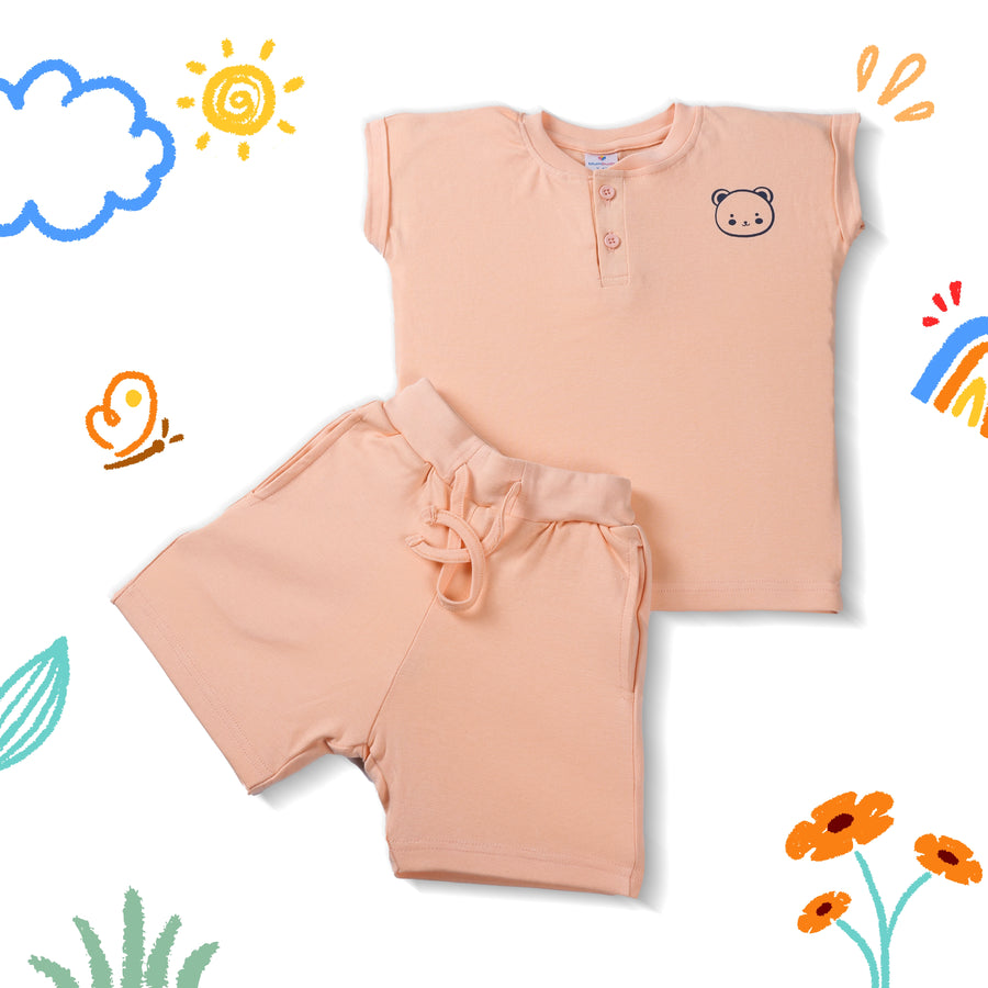 CO ORD SET/T SHIRT WITH SHORTS ( CO ORD) SINGLE KIDS