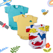 HALF SLEEVES ONESIES NEW BORN (PO3)