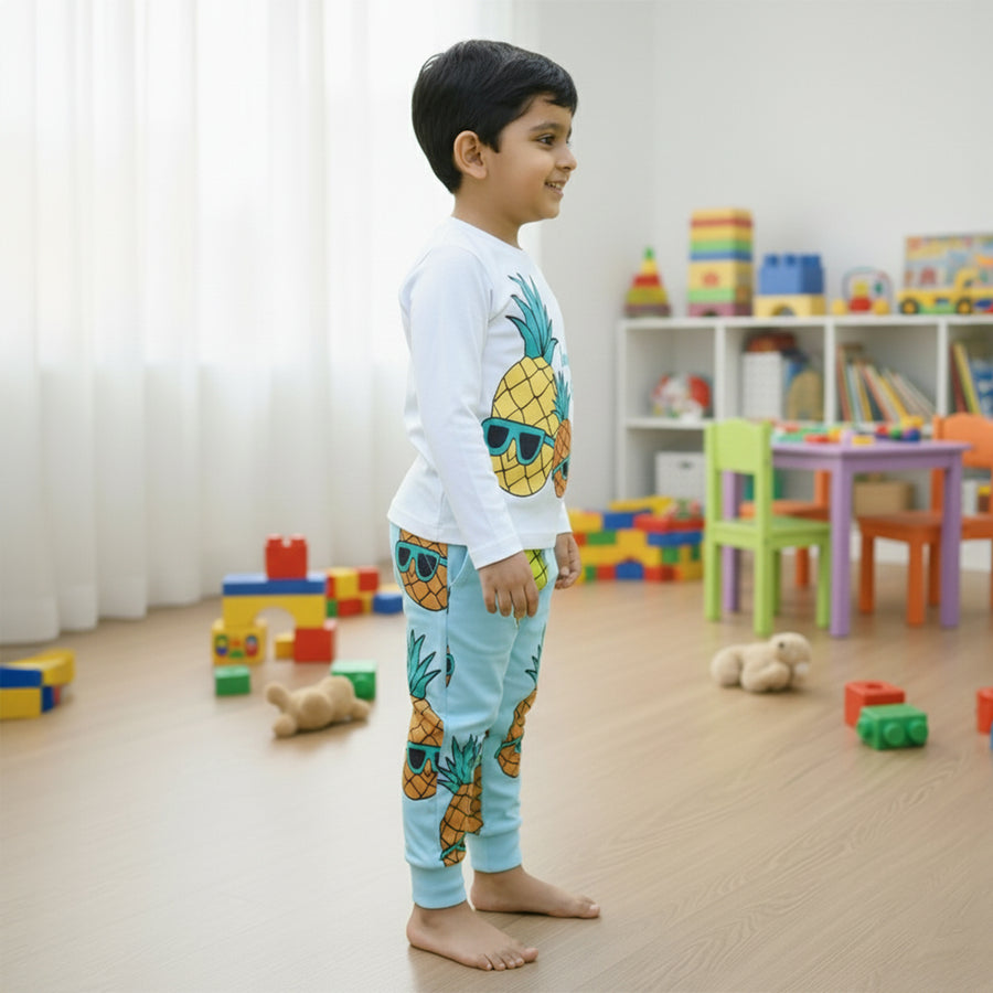 KIDS PINEAAPLE THEME T-SHIRT & JOGGER