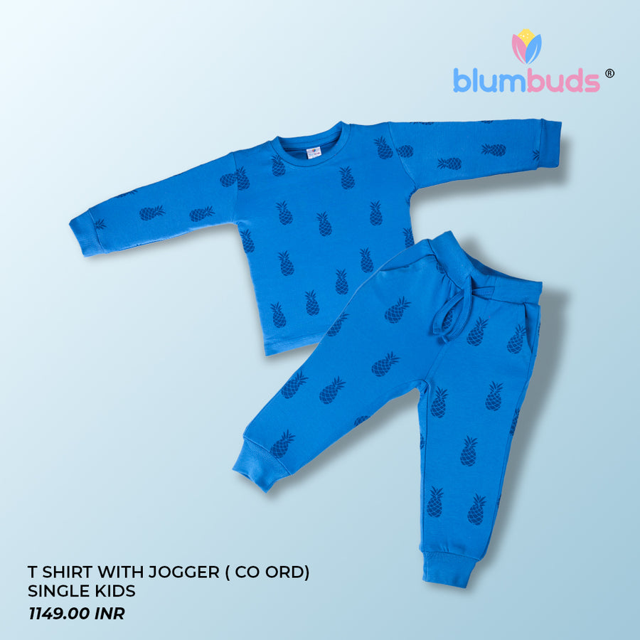 T SHIRT WITH JOGGER CO-ORD SET (Single)