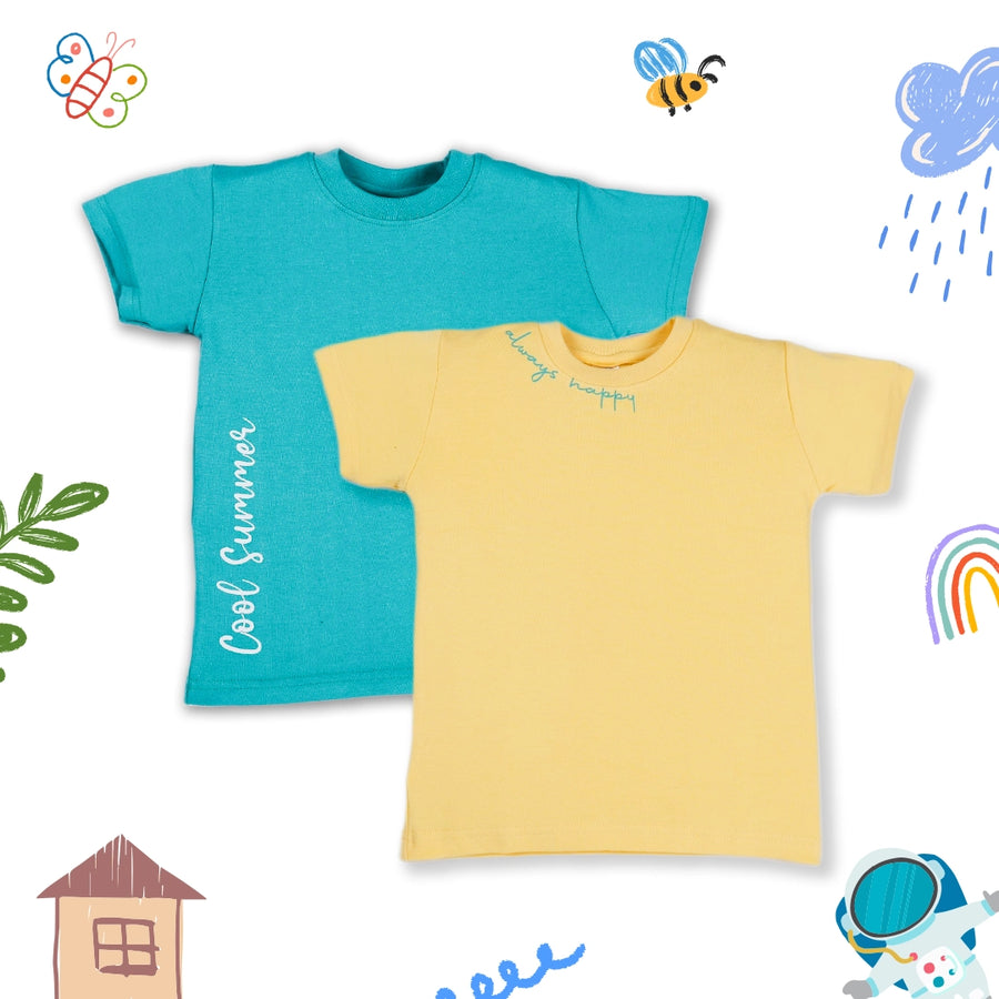 BOYS PACK OF 2 COTTON T-SHIRT