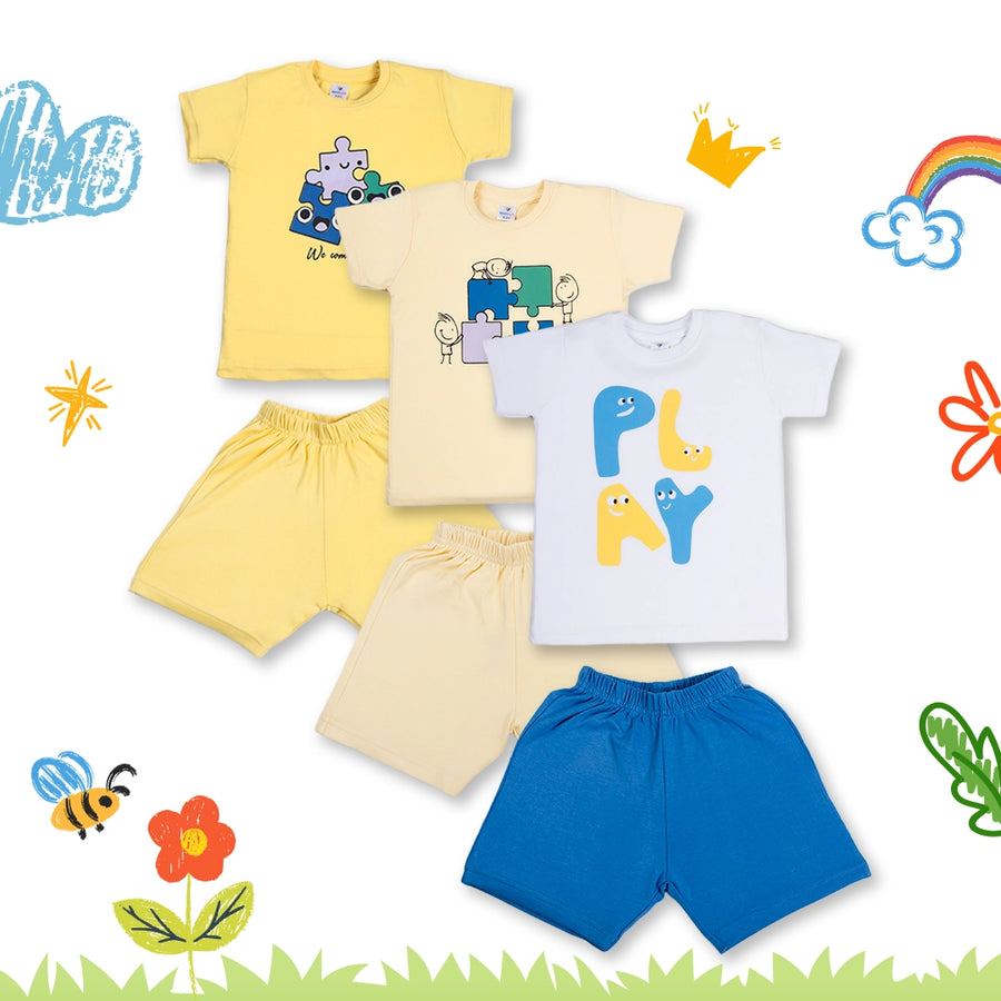 T SHIRT & SHORTS PO3 KIDS