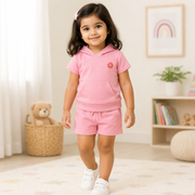 Pink Hoodie T-Shirt & Shorts