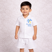 Boys Beach Style Shirt & Shorts Set | Paradise Print Outfit