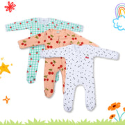 INFANT GIRLS COTTON SLEEPSUIT PACK OF 3